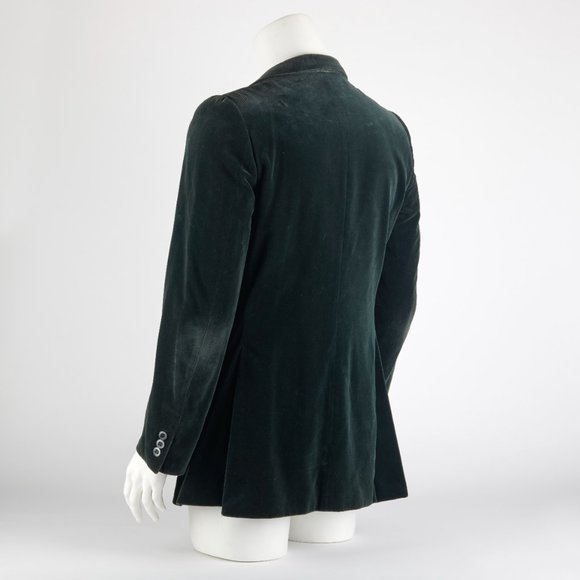YSL Yves Saint Laurent Men's Vintage Green Velvet Blazer Made in France Size 40 - Picture 5 of 16